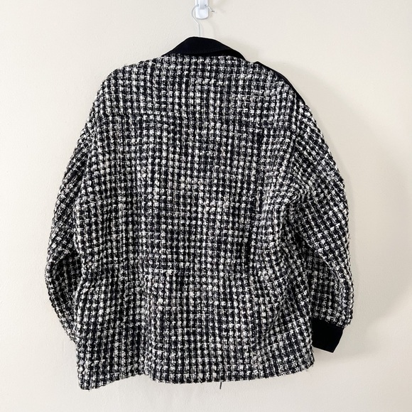 THE KOOPLES Garden Tweedy Pockets Full Zip Black Gray Jacket Small - Picture 5 of 8